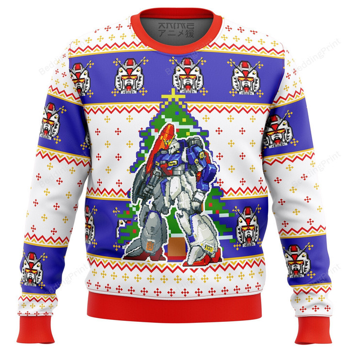 Gundam Xmas Ugly Christmas Sweater, All Over Print Sweatshirt