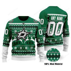 Personalized Custom Name And Number Dallas Stars Special Ugly Christmas Sweater, All Over Print Sweatshirt