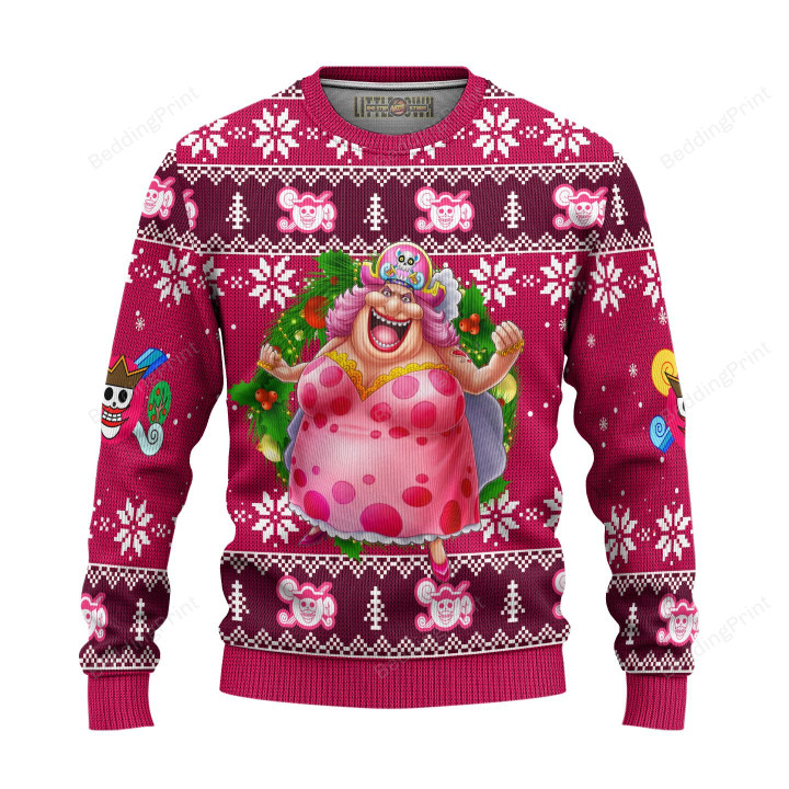 Charlotte Linlin One Piece Ugly Christmas Sweater, All Over Print Sweatshirt