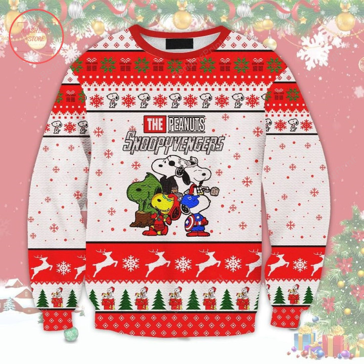 The Peanuts Snoopyvengers Ugly Christmas Sweater