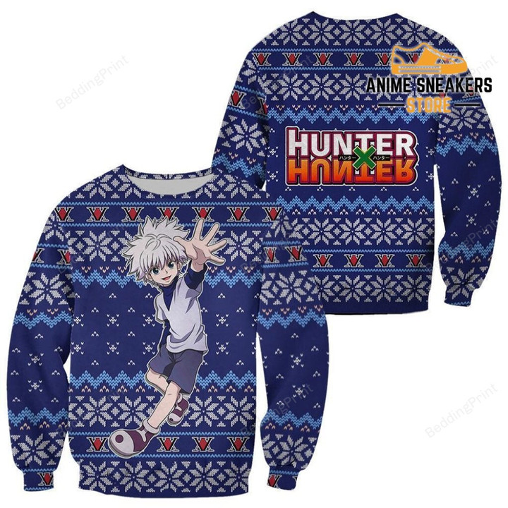 Killua Hunter X Hunter Anime Ugly Christmas Sweater, All Over Print Sweatshirt