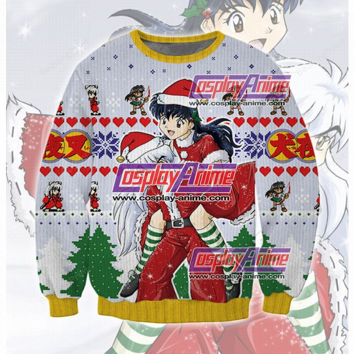 Inuyasha And Higurashi Kagome Ugly Christmas Sweater, All Over Print Sweatshirt