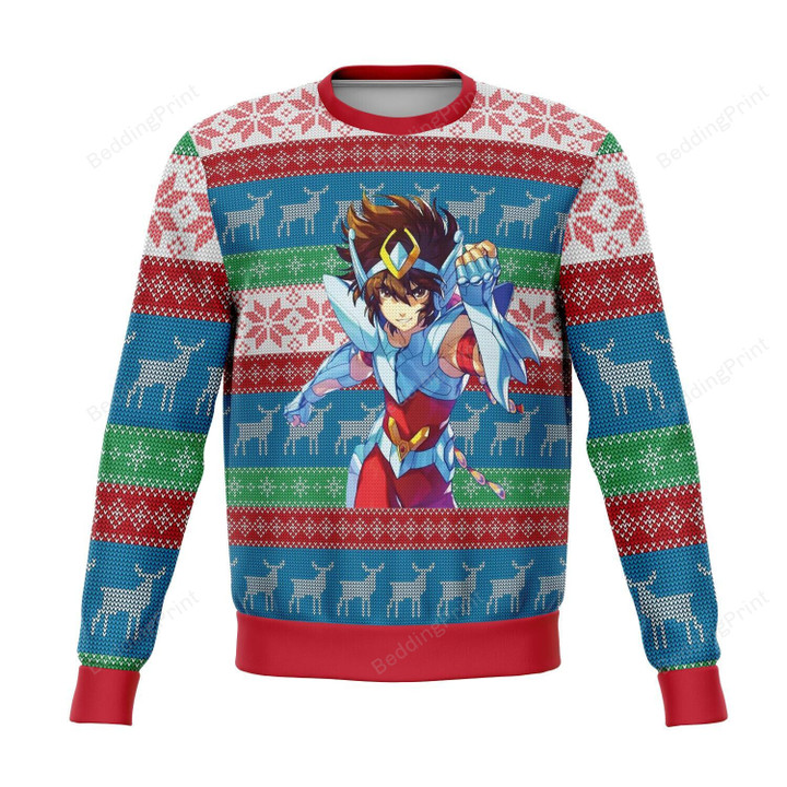 Saint Seiya For Unisex Ugly Christmas Sweater, All Over Print Sweatshirt
