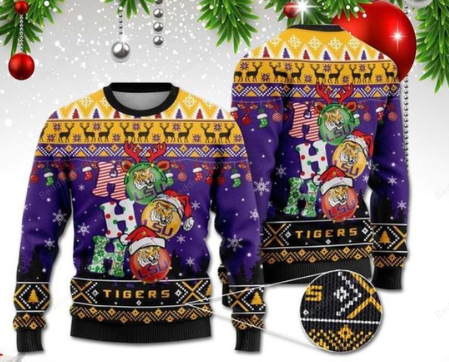 Lsu Tigers Ho Ho Ho Ugly Christmas Sweater, All Over Print Sweatshirt