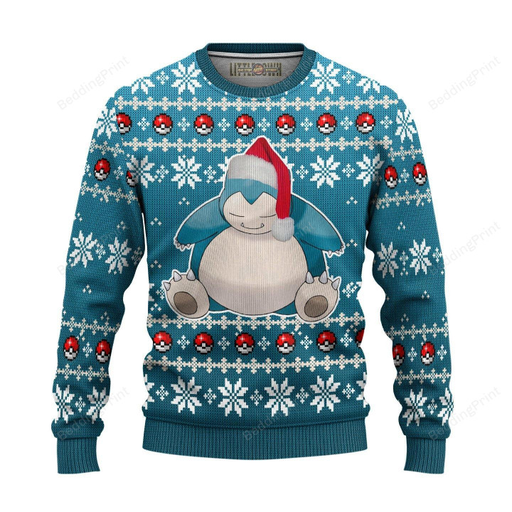 Pokemon Snorlax Ugly Christmas Sweater, All Over Print Sweatshirt