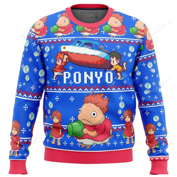Magical Ponyo For Unisex Ugly Christmas Sweater, All Over Print Sweatshirt