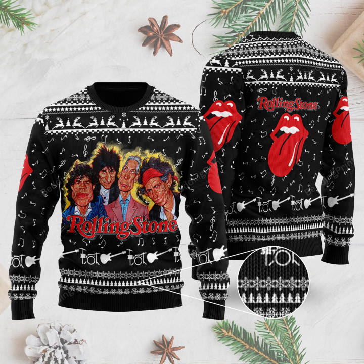 The Rolling Stones Band For Unisex Ugly Christmas Sweater, All Over Print