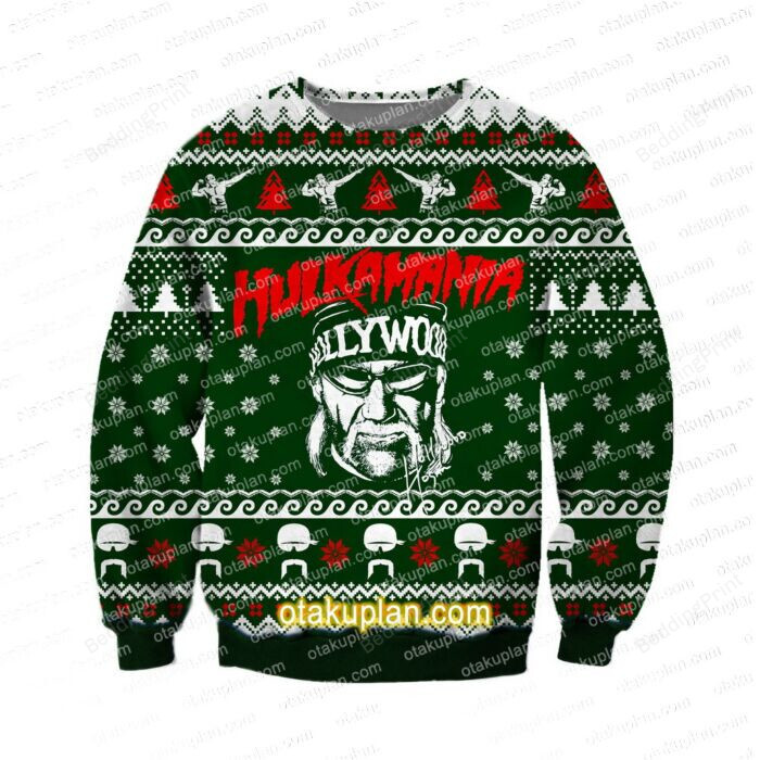 Hulkamania Ugly Christmas Sweater, All Over Print Sweatshirt