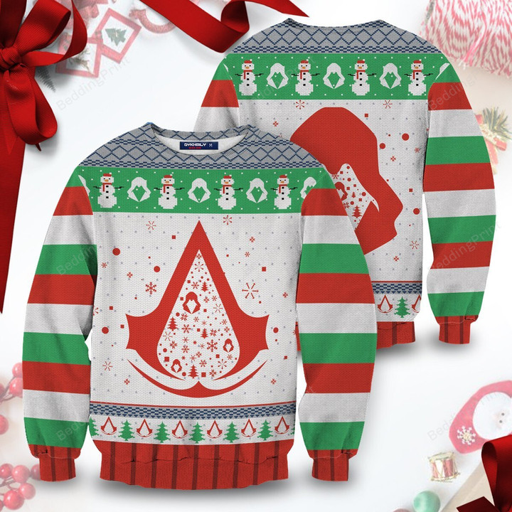 Assassin'S Creed Unisex Ugly Christmas Sweater, All Over Print Sweatshirt