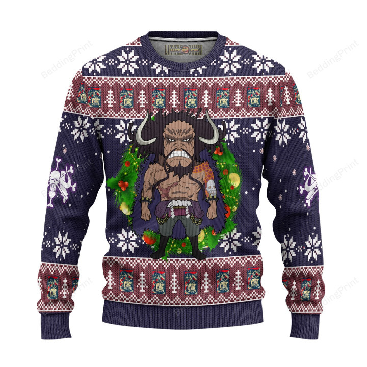 Kaido One Piece Anime Ugly Christmas Sweater, All Over Print Sweatshirt