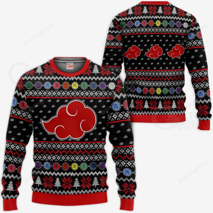Akatsuki Ugly Christmas Sweater, All Over Print Sweatshirt