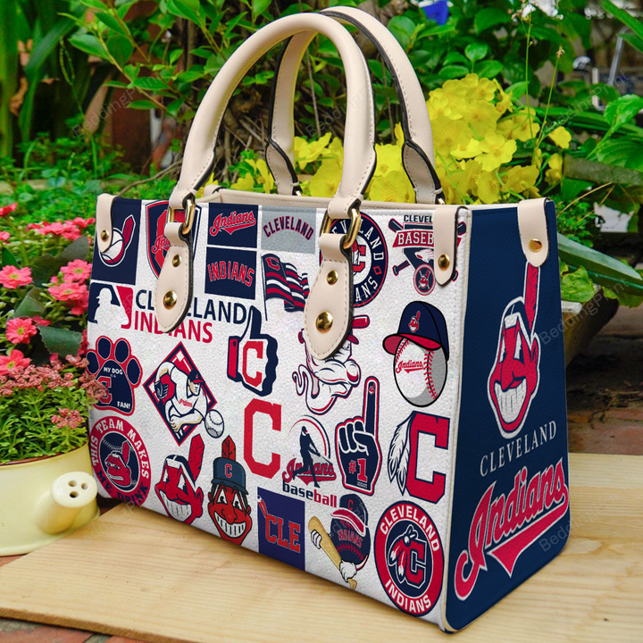 Cleveland Indians 1 Leather Handbag, Cleveland Indians 1 Leather Bag Gift