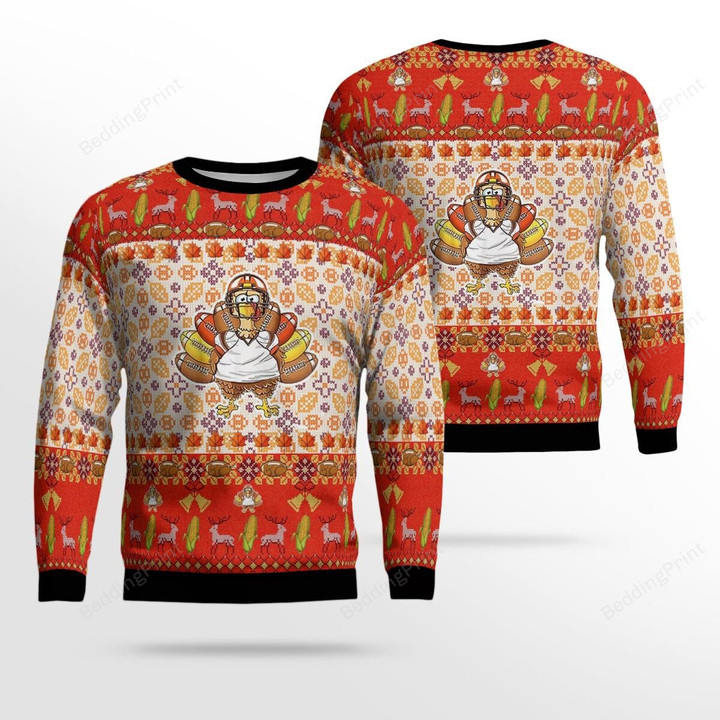 Turkey Football Ugly Christmas Sweater