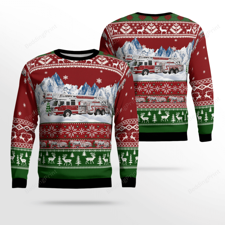 Texas Laredo Fire Department Ugly Christmas Sweater