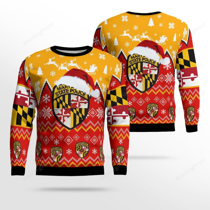 Maryland State Police Ugly Christmas Sweater