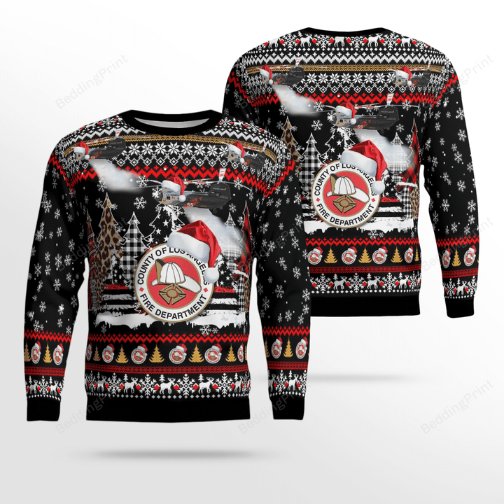Los Angeles County Fire Department Ugly Christmas Sweater