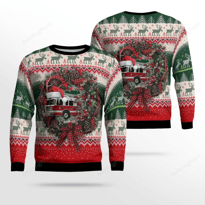 South Farmingdale Fire Department Ugly Christmas Sweater
