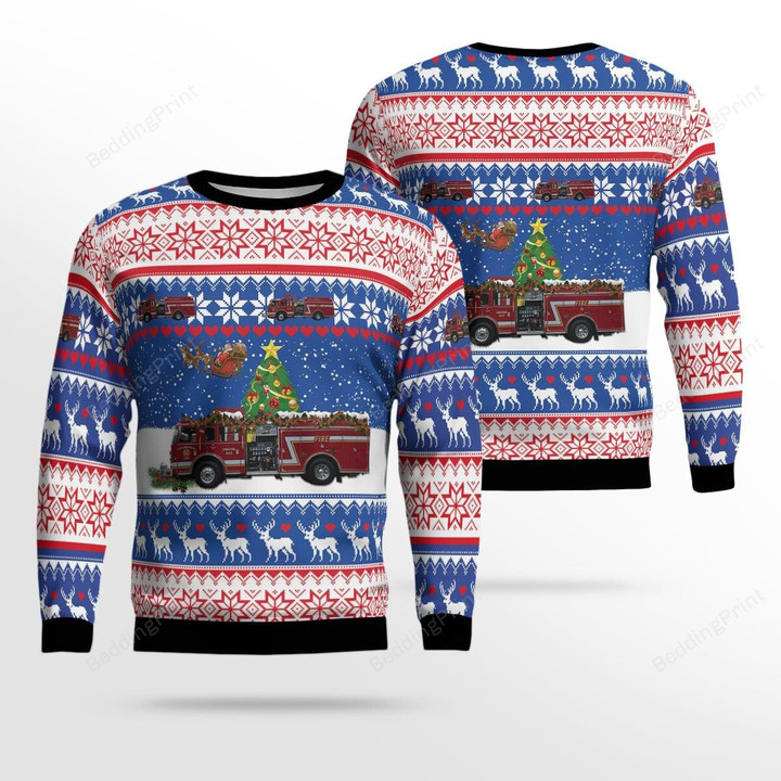 North Carolina, Central Alexander Fire Department Ugly Christmas Sweater