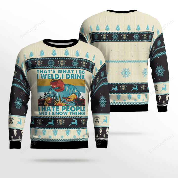 Welder That's What I Do Christmas Ugly Christmas Sweater