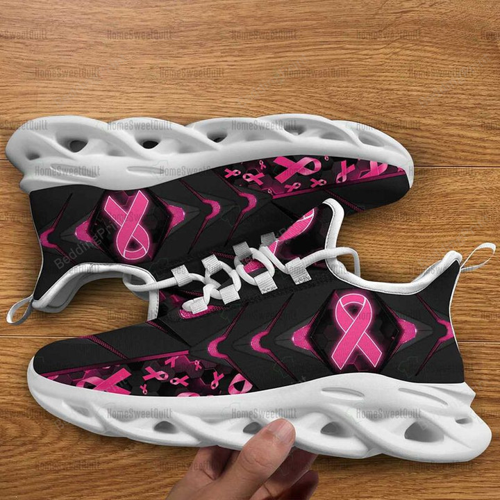 Breast Cancer Pink Ribbon Happy Breast Cancer Awareness Month Max Soul Shoes, Light Sports Shoes