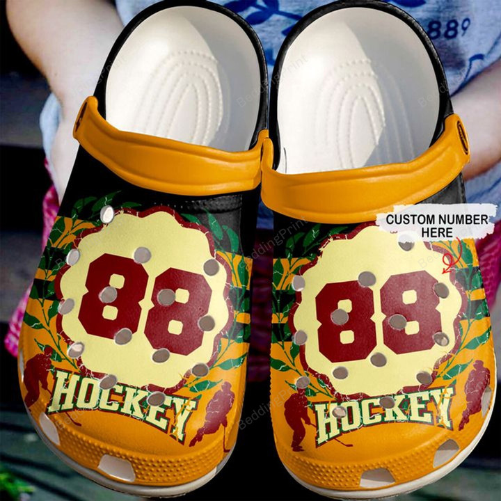 Personalized Hockey Just A Lover Crocs Crocband Clogs, Gift For Lover Hockey Crocs Comfy Footwear