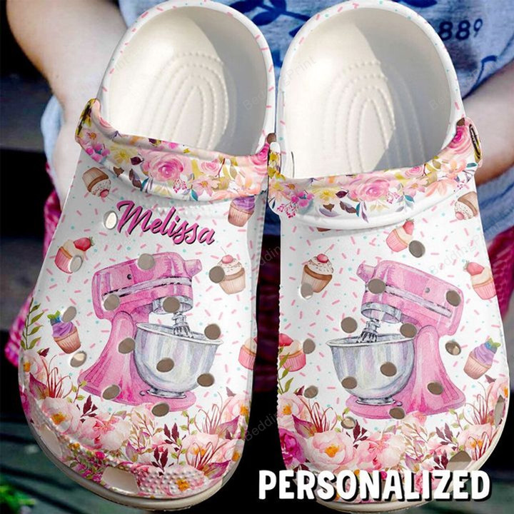 Personalized Baking Crocs Crocband Clogs, Gift For Lover Baking Crocs Comfy Footwear