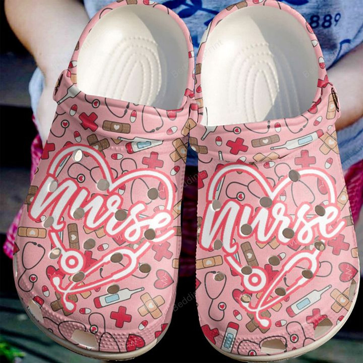 Nurse Lovely Life Crocs Crocband Clogs, Gift For Lover Nurse Crocs Comfy Footwear