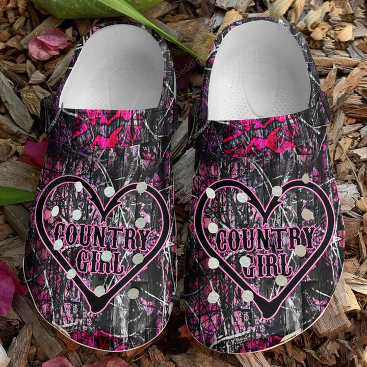 Hunting Country Girl Crocs Crocband Clogs, Gift For Lover Hunting Crocs Comfy Footwear