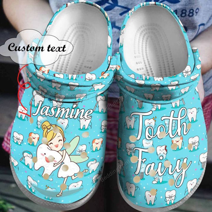Personalized Fairy Dentist Crocs Crocband Clogs, Gift For Lover Fairy Dentist Crocs Comfy Footwear