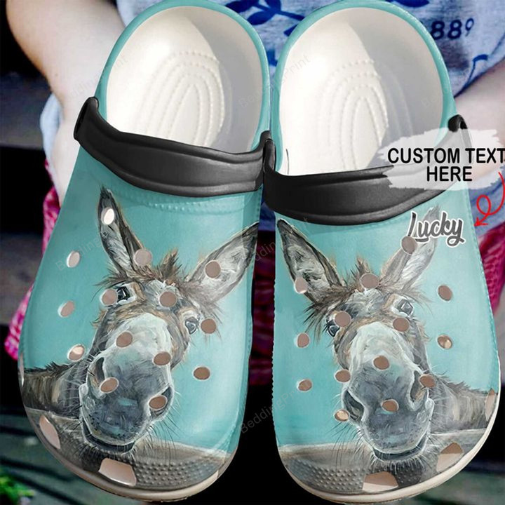 Personalized Donkey Crocs Crocband Clogs, Gift For Lover Donkey Crocs Comfy Footwear