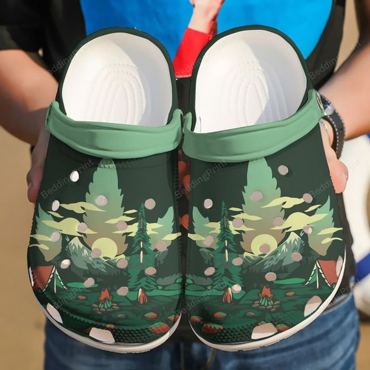 Camping Life Crocs Crocband Clogs, Gift For Lover Camping Crocs Comfy Footwear