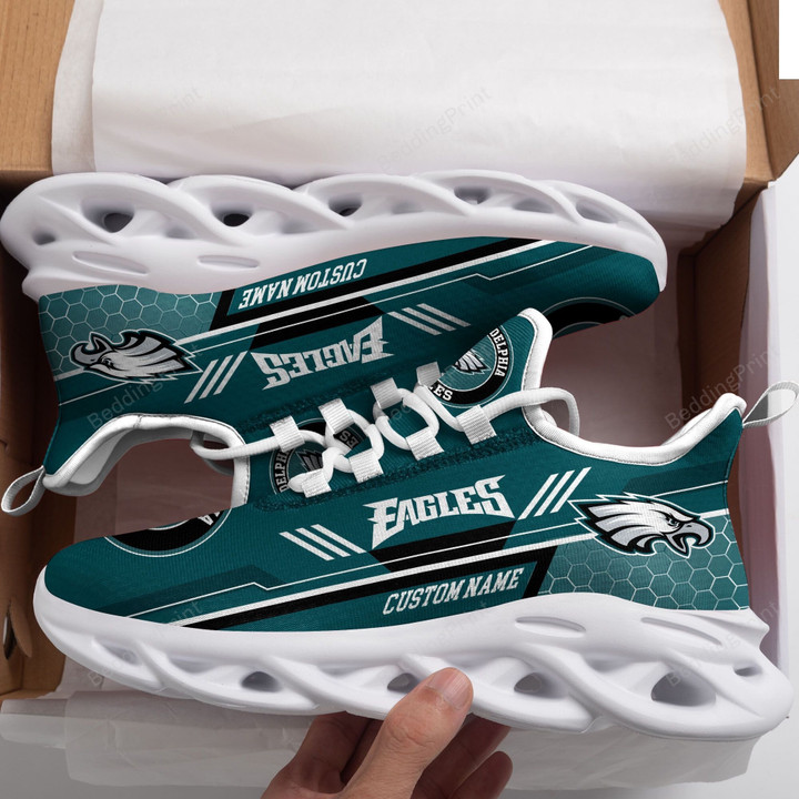 NFL Philadelphia Eagles Custom Personalized Running Sports Max Soul Shoes