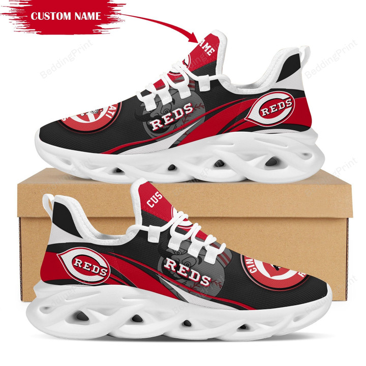 Cincinnati Reds Custom Name MLB Max Soul Shoes
