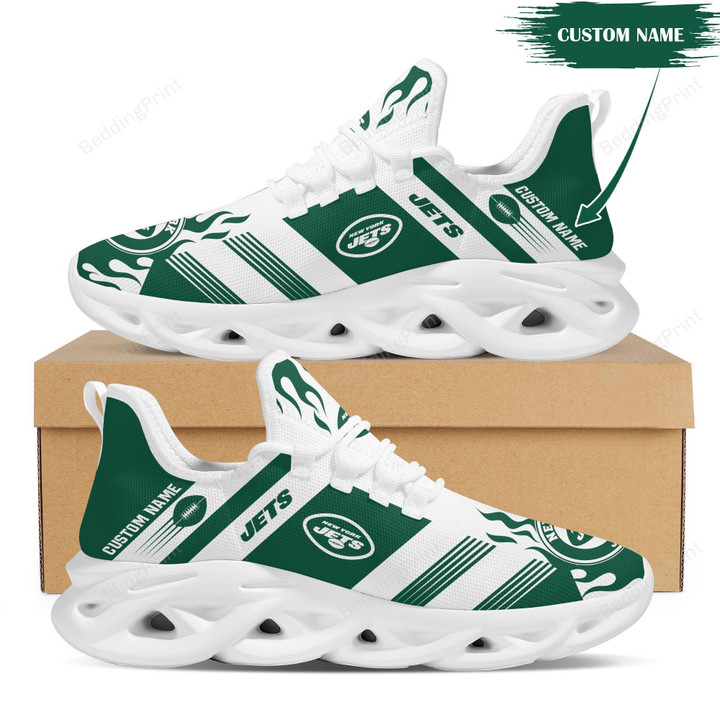 NFL New York Jets Custom Personalized Running Sports Max Soul Shoes