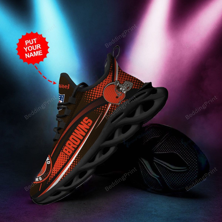 NFL Cleveland Browns Custom Personalized Max Soul Shoes
