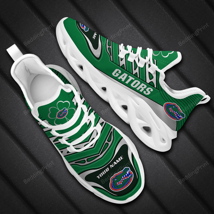 NCAA Florida Gators St. Patricks Day Shamrock Custom Name Max Soul Shoes