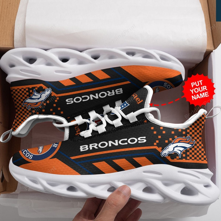 NFL Denver Broncos Custom Name Max Soul Shoes