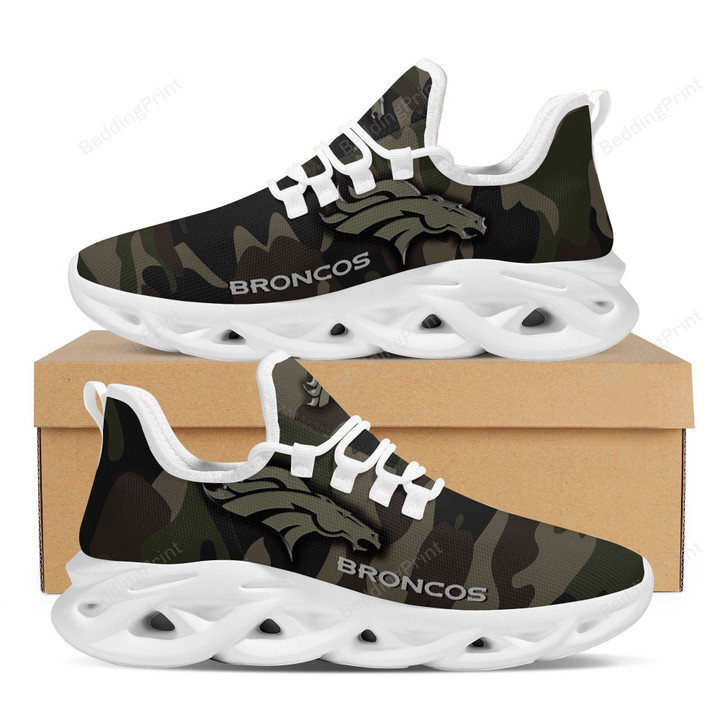 NFL Denver Broncos Camo Camouflage Design Trending Max Soul Shoes