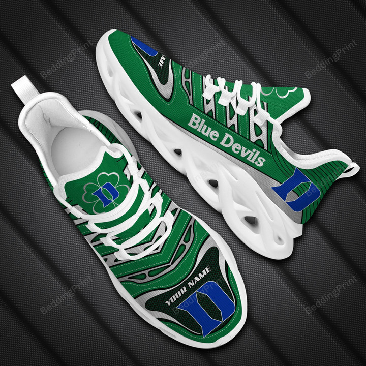 NCAA Duke Blue Devils St. Patrick’s Day Shamrock Custom Name Max Soul Shoes