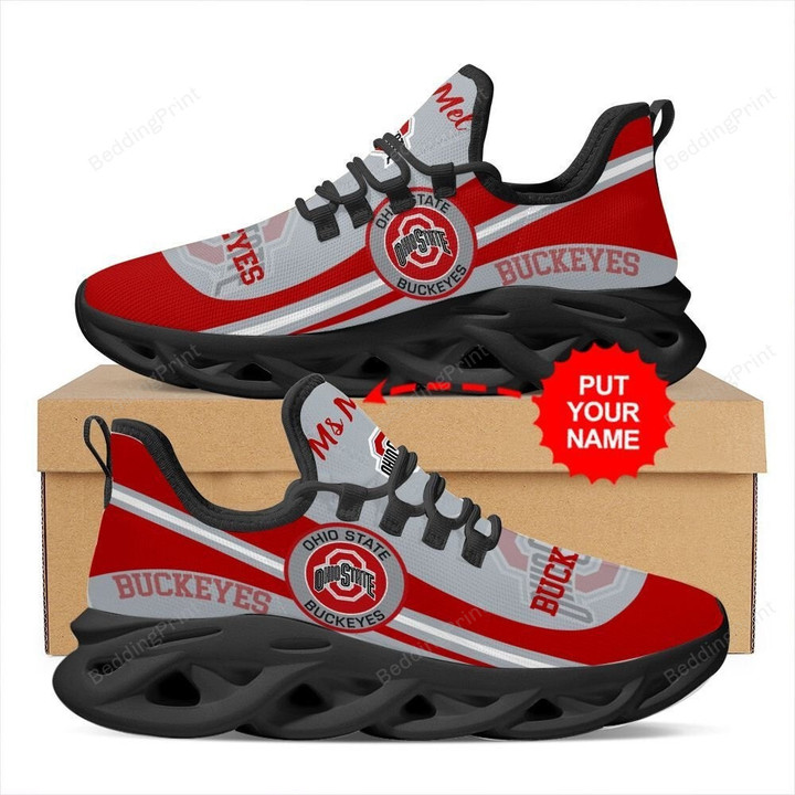 Ohio State Buckeyes Custom Name NCAA Max Soul Shoes