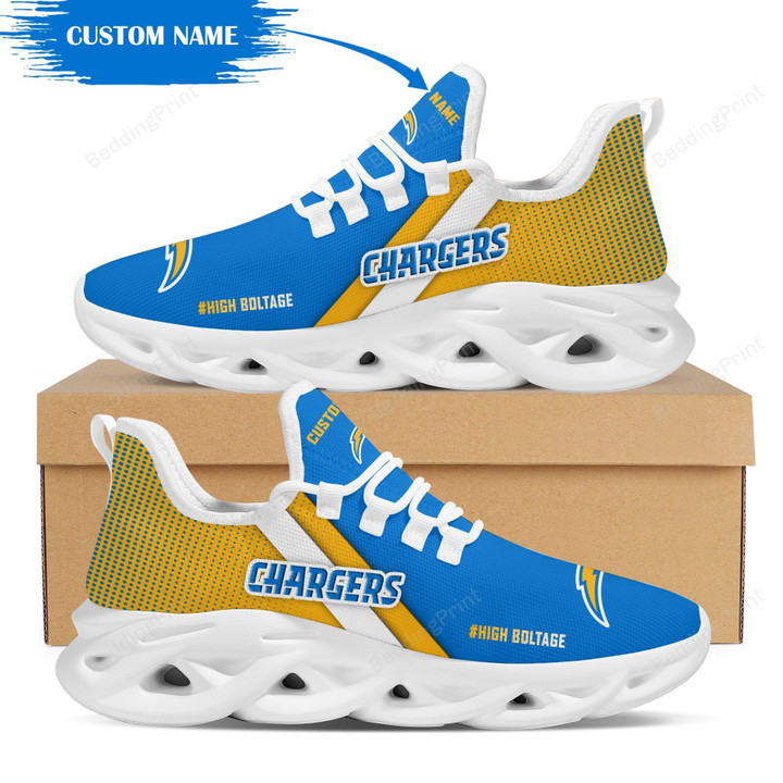 NFL Los Angeles Chargers Custom Personalized Running Sports Max Soul Shoes