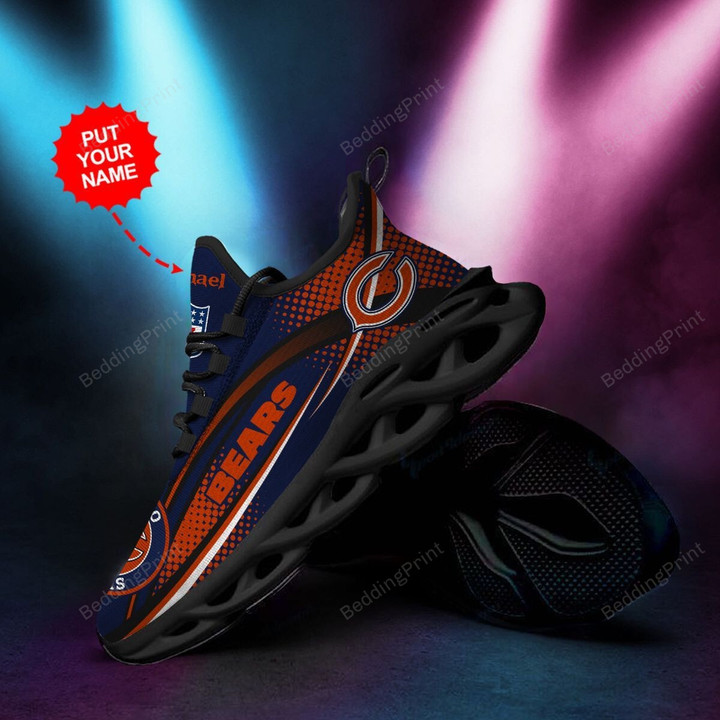 NFL Chicago Bears Custom Personalized Running Sports Max Soul Shoes
