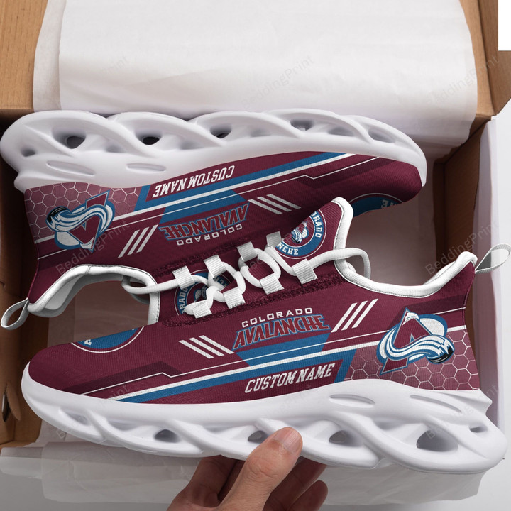 NHL Colorado Avalanche Custom Personalized Running Sports Max Soul Shoes
