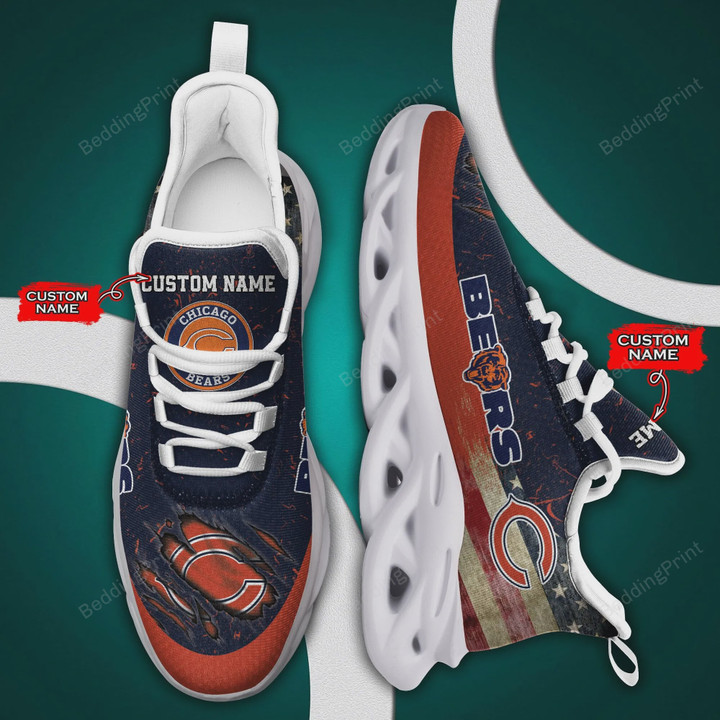 Nfl Chicago Bears Custom Name Sporty Max Soul Shoes Style 6