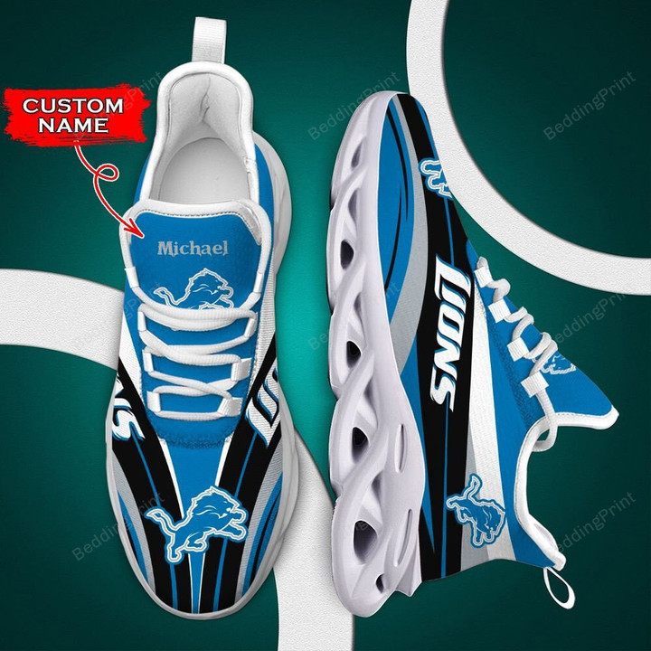 NFL Detroit Lions Luxury Custom Name Max Soul Shoes Style 2