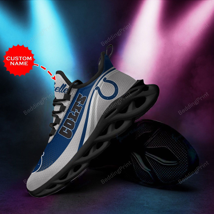 Indianapolis Colts Custom Personalized NFL Max Soul Shoes