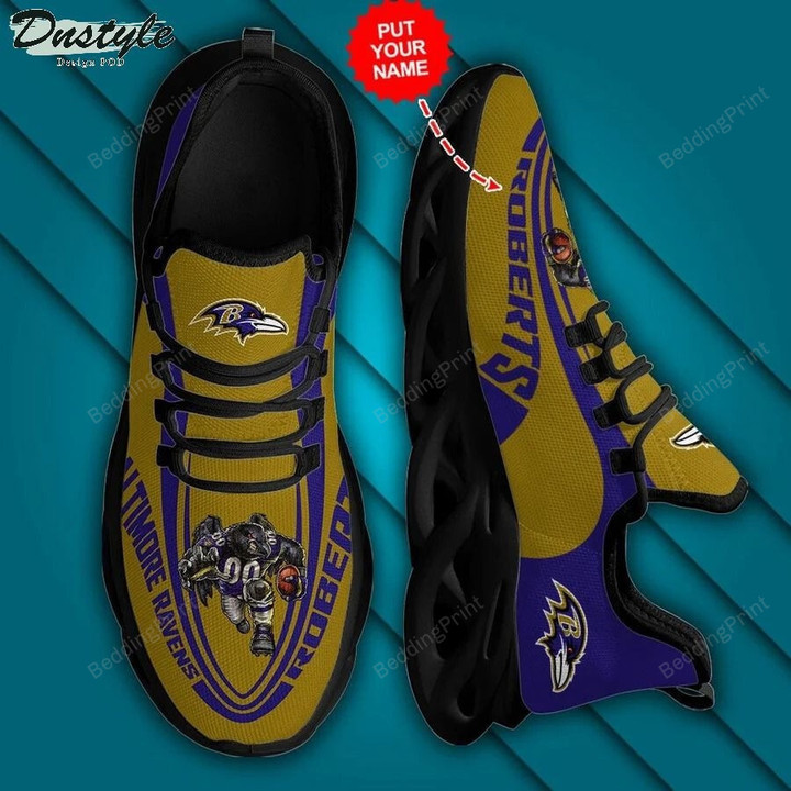 Personalized NFL Baltimore Ravens Max Soul Shoes