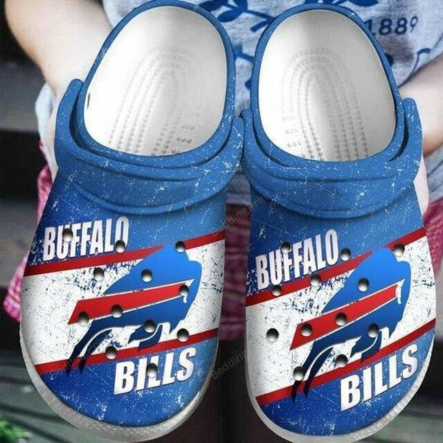 Buffalo Bills Team Football Crocs Crocband Clogs, Gift For Lover Buffalo Bills Crocs Comfy Footwear