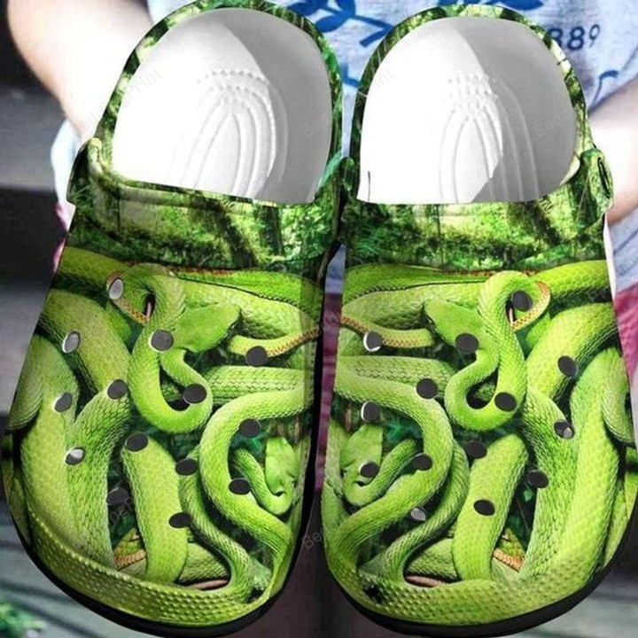 Snake Family Crocs Crocband Clogs, Gift For Lover Snake Family Crocs Comfy Footwear