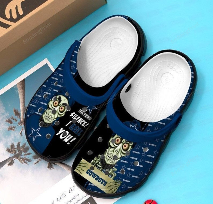 Dallas Cowboys Dunham Skull Crocs Crocband Clogs, Gift For Lover Dallas Cowboys Crocs Comfy Footwear